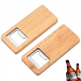 Promotional Wood handle Stainless Steel Bottle Opener for Opening Beer, Cider, Soft Drinks