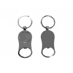 Curved Metal Bottle Opener Keyring with Logo