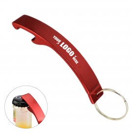 Arc Shaped Aluminum Bottle Opener Keychain with Logo  Arc Shaped Aluminum Bottle Opener Keychain with Logo