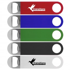 Large Vinyl Wrapped Paddle Bottle Opener with Logo