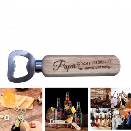 Wood Handheld Bottle Opener with Logo  Wood Handheld Bottle Opener with Logo