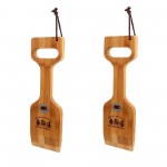 Eco-Friendly Bamboo BBQ Grill Scraper with Built-in Bottle Opener with Logo