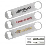Thin Paddle Style Stainless Steel Bottle Opener with Logo