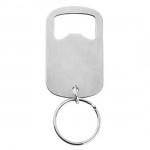 Small Stainless Steel Bottle Opener Keychain with Logo
