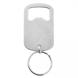 Small Stainless Steel Bottle Opener Keychain with Logo