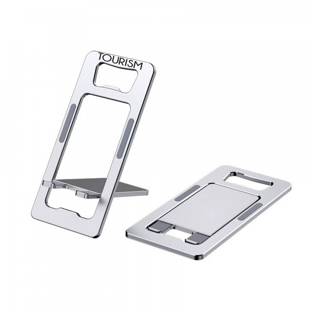 Folding Phone Stand With Bottle Opener with Logo
