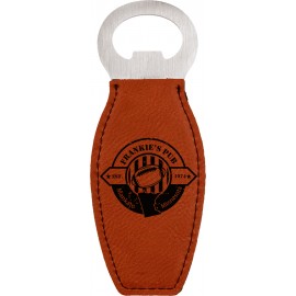 Customized 1.75" x 4.625" - Premium Leatherette Bottle Opener