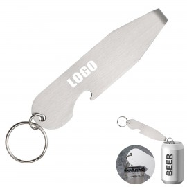 2 IN 1 Bottle Opener Keychain with Logo