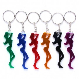 Customized Woman Bottle Opener Keychain