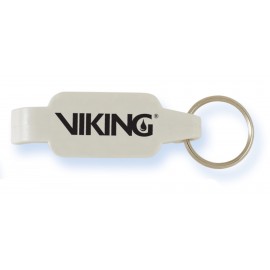 Custom White Bottle Opener Key Ring