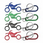 Motorbike Shape Bottle Opener w/Key Chain & Carabiner with Logo