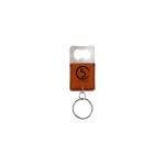 Custom Rawhide Rectangle Leatherette Bottle Opener Keychain