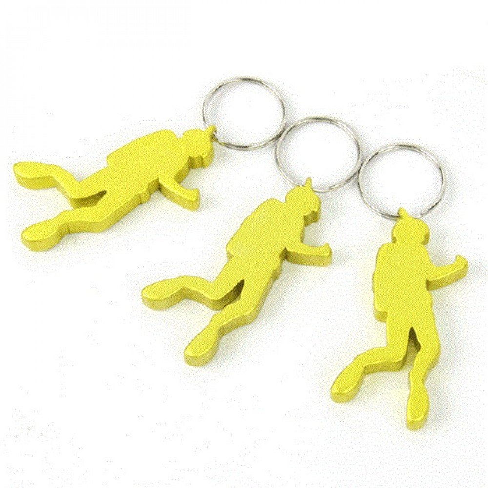 Diver Bottle Opener Keychain with Logo Diver Bottle Opener Keychain with Logo
