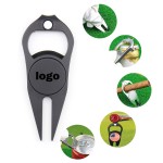 Logo Branded 3-in-1 Multifunctional Golf Divot Repair Pitch Fork