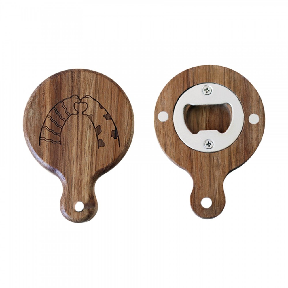 Custom Magnetic Wood Bottle Opener