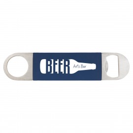 Promotional Navy Silicone & Stainless Steel Bottle Openers