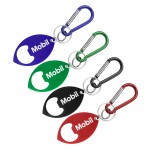 Football Shaped Bottle Opener With Key Ring & Carabiner with Logo