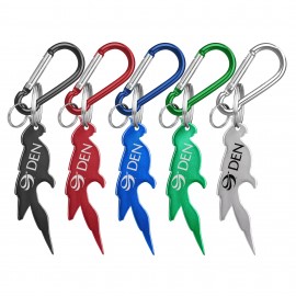 Parrot Shaped Bottle Opener Key Holder and Carabiner with Logo