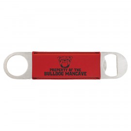 Leatherette Bottle Opener - BTTL05-05D with Logo