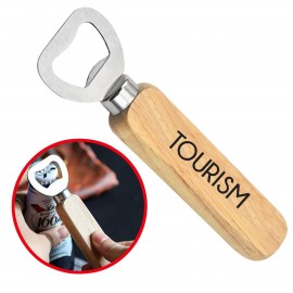 Wooden Bottle Opener with Logo