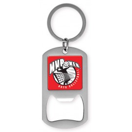 Logo Branded Vibraprint Bottle Opener Key Tag w/ Split Ring  Logo Branded Vibraprint Bottle Opener Key Tag w/ Split Ring