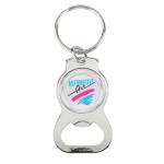 Bottle Opener Key Tag - Silver Custom Printed