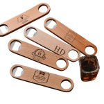 7-Inch Wood Handle Stainless Steel Speed Bottle Opener with Logo