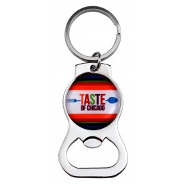 Promotional Nickel Keytag w/ Bottle Opener