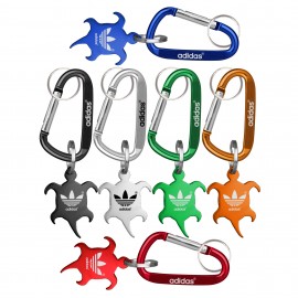 Turtle Shaped Bottle Opener Key Holder and Carabiner with Logo
