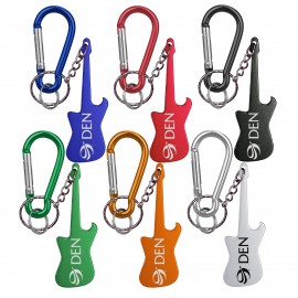 Custom Guitar Shaped Bottle Opener Key Holder and Carabiner  Custom Guitar Shaped Bottle Opener Key Holder and Carabiner