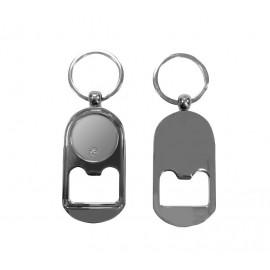 Promotional Rounded Metal Bottle Opener Keyring