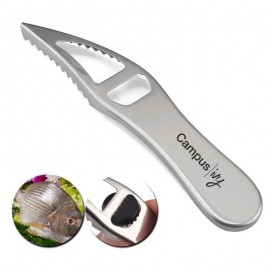Stainless Steel Fish Skin Scaler Remover With Beer Bottle Opener with Logo