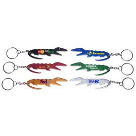 Logo Branded Alligator/ Crocodile Shape Bottle Opener with Key Chain (Large Quantities)