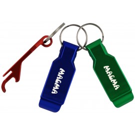 Promotional Aluminum Multi-Purpose Bottle Opener Keyring