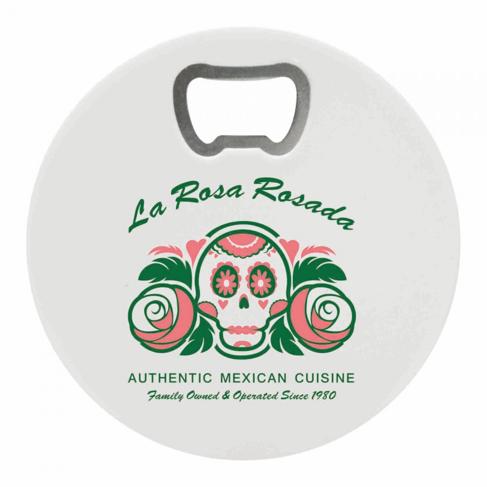 Round Bottle Opener Coaster Custom Imprinted Round Bottle Opener Coaster Custom Imprinted