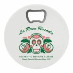 Round Bottle Opener Coaster Custom Imprinted