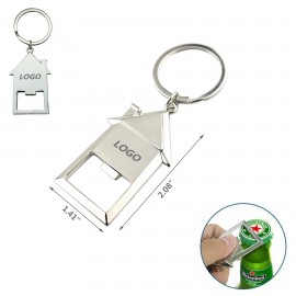 Logo Branded House Shaped Bottle Opener Key Chain  Logo Branded House Shaped Bottle Opener Key Chain