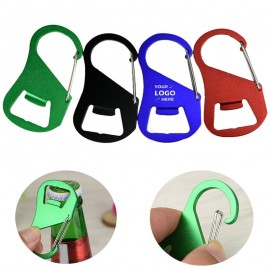 2 in 1 Carabiner Bottle Opener with Logo