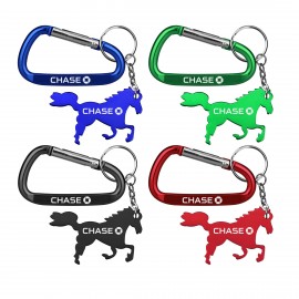 Horse / Pony Shape Key Chain w/7 Cm Carabiner with Logo  Horse / Pony Shape Key Chain w/7 Cm Carabiner with Logo