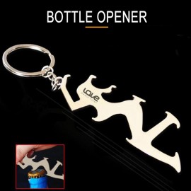Custom Girl Shape Bottle Opener w/Key Chain