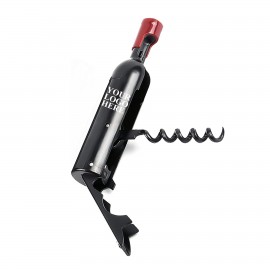 Wine Bottle Shaped Magnetic Bottle Opener with Logo