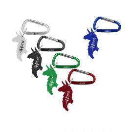 Llama Shape Bottle Opener Key Ring w/7 Cm Carabiner with Logo  Llama Shape Bottle Opener Key Ring w/7 Cm Carabiner with Logo