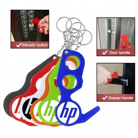 Logo Branded PPE Door Opener Closer No Touch w/ Key Chain