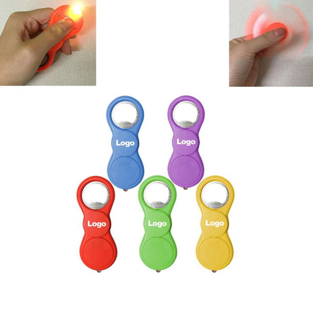 Promotional Multifunction Hand Finger Spinner Bottle Opener With LED Light