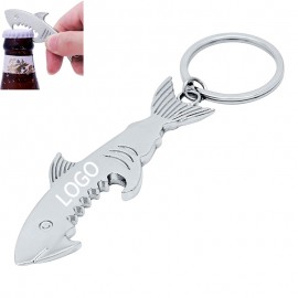 Shark Style Metal Bottle Opener Keychain Accessories with Logo