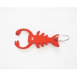 Logo Branded Creative Design Lobster-Shaped Bottle Opener w/Key Tag