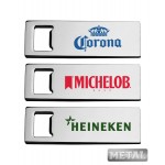 Promotional Metal Sleek Beer Bottle Opener - Full Color