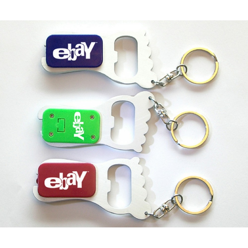 Logo Branded Foot Shape LED Flashlight and Bottle Opener Logo Branded Foot Shape LED Flashlight and Bottle Opener