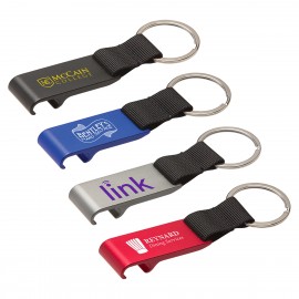 Promotional Aluminum Bottle Opener with Key Ring