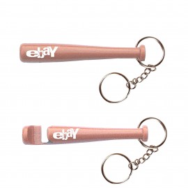 Personalized Baseball Bat Shaped Bottle Opener w/ Key Holder